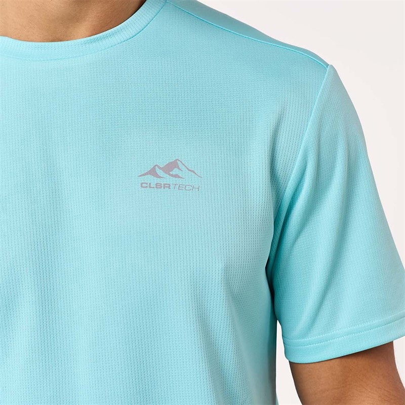 Closure London Mens Core Tech T-Shirt Aqua - Image 3