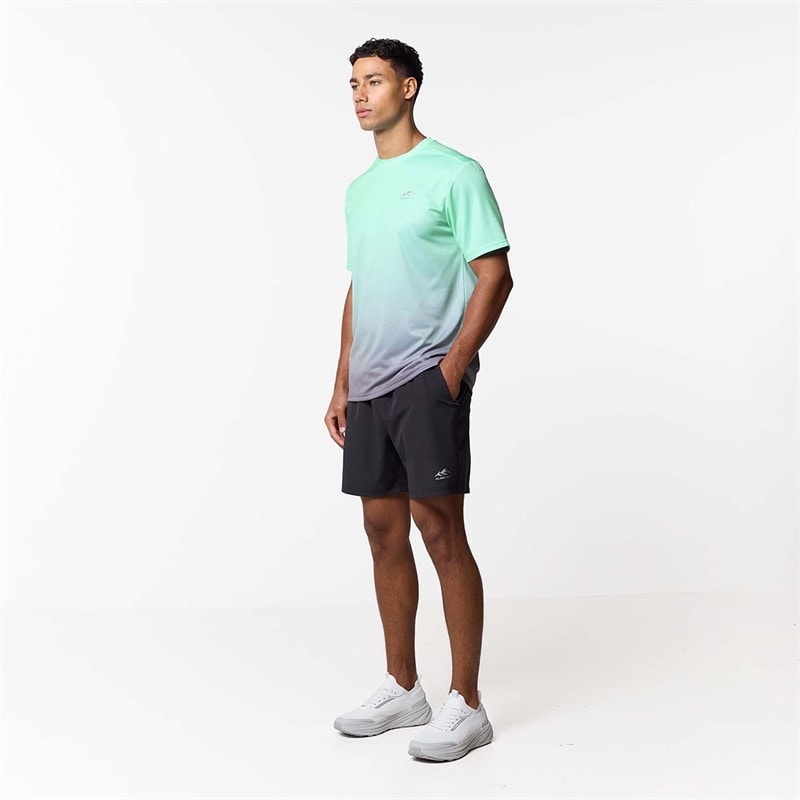 Closure London Mens Ombre Poly T-Shirt Mint/Ice Grey - Image 2