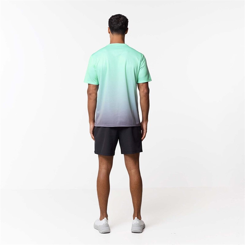 Closure London Mens Ombre Poly T-Shirt Mint/Ice Grey - Image 3