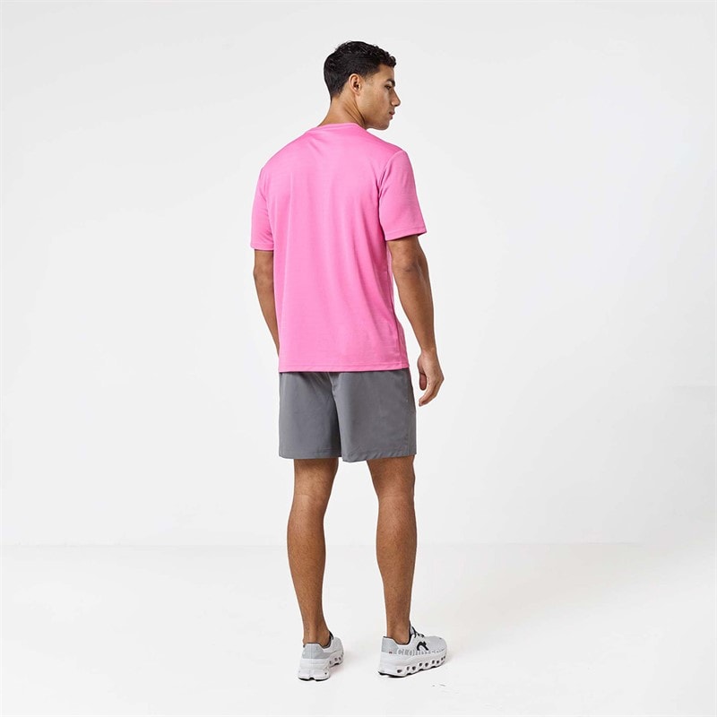 Closure London Mens T-Shirt And Shorts Set Pink/Charcoal - Image 2