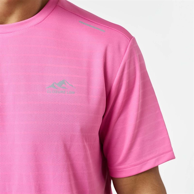 Closure London Mens T-Shirt And Shorts Set Pink/Charcoal - Image 3