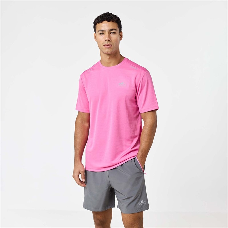 Closure London Mens T-Shirt And Shorts Set Pink/Charcoal - Image 4