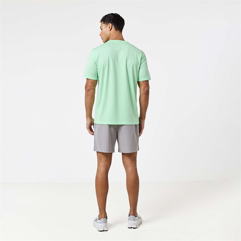 Closure London Mens T-Shirt And Shorts Set Neon Neon Mint/Mid Grey - Image 2