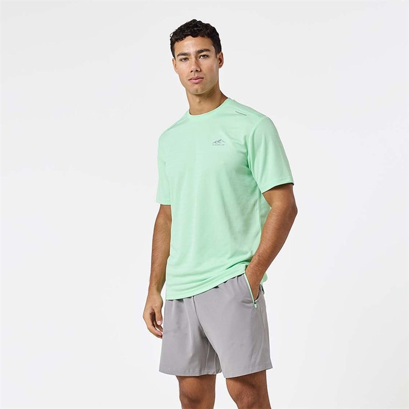 Closure London Mens T-Shirt And Shorts Set Neon Neon Mint/Mid Grey - Image 4