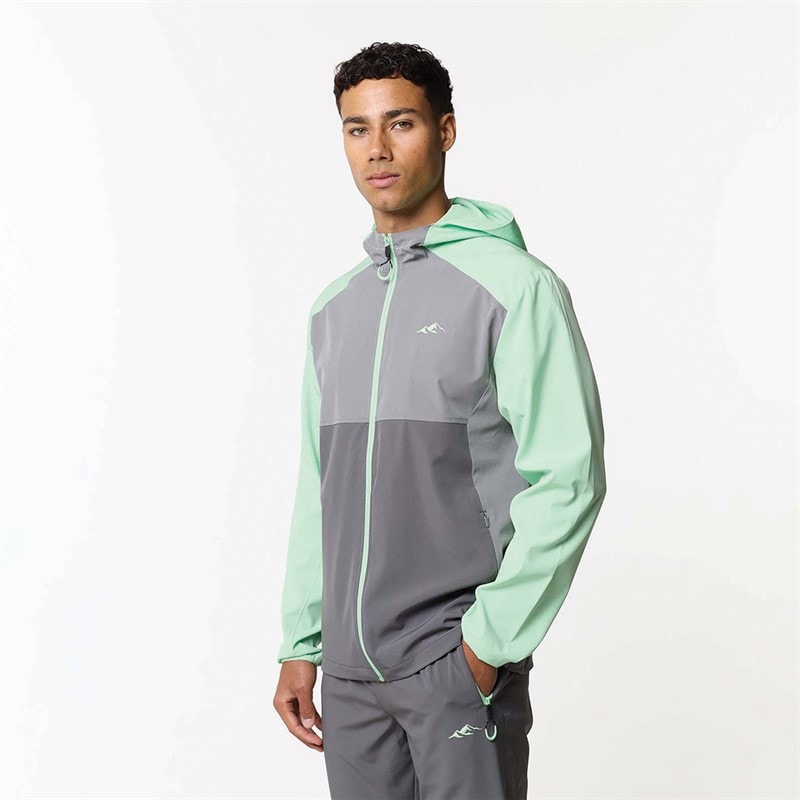 Closure London Mens Tech Tracksuit Charcoal/Neon Mint - Image 5
