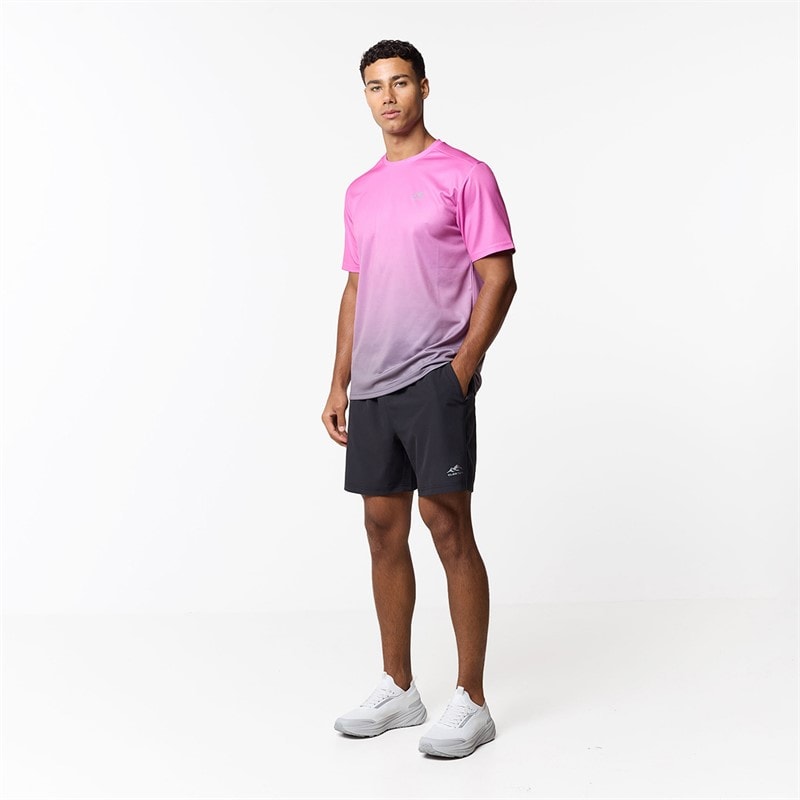 Closure London Mens Ombre Poly T-Shirt Pink/Charcoal - Image 2
