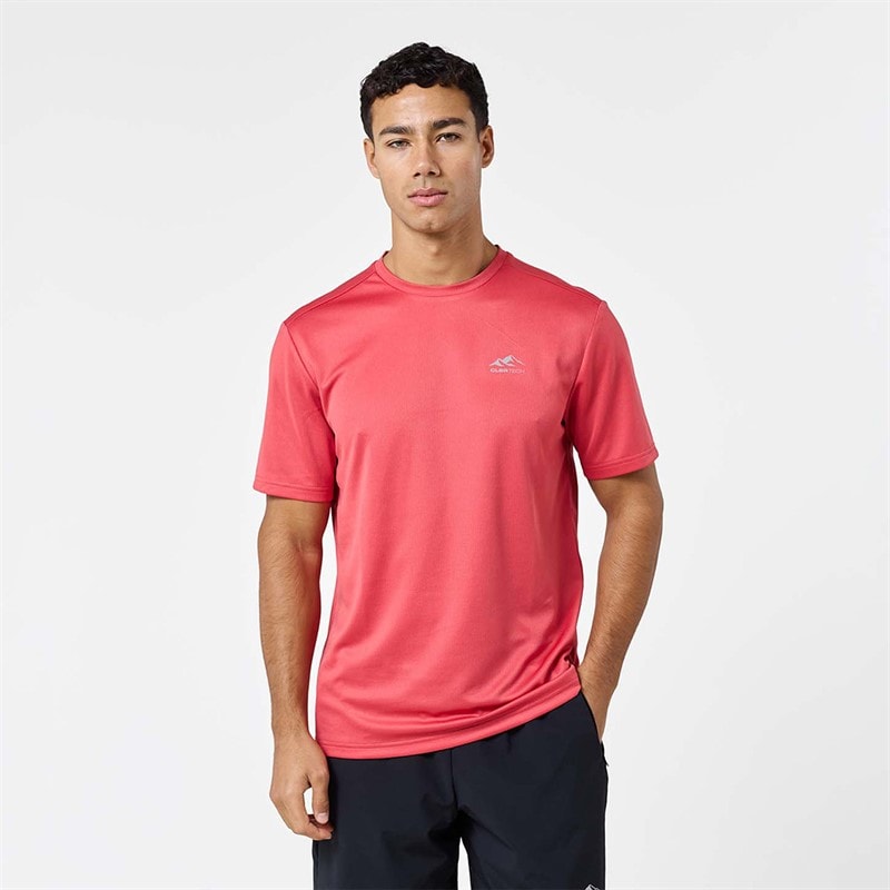 Closure London Mens Core Tech T-Shirt Coral Red