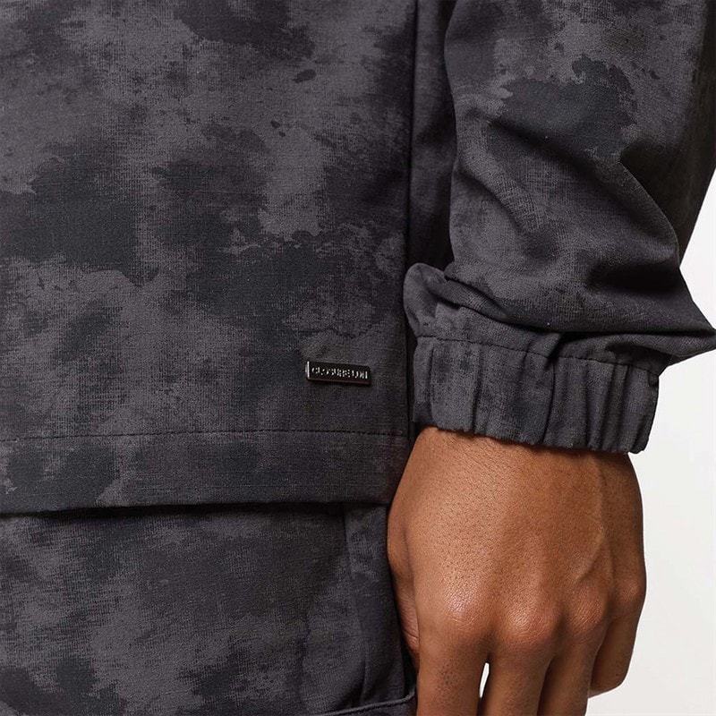 Closure London Mens Ripstop Camo Utility Over-Shirt Black Camo - Image 5