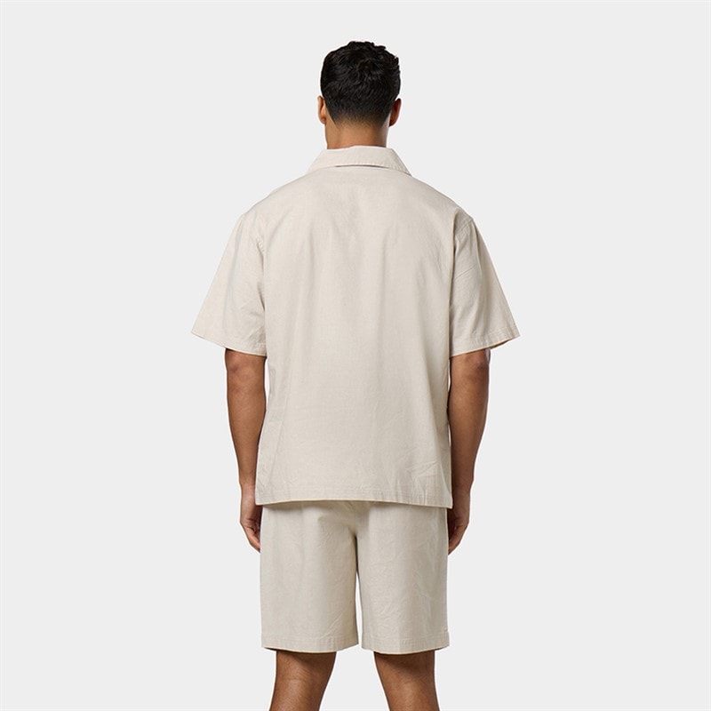 Closure London Mens Linen Shirt Stone - Image 2