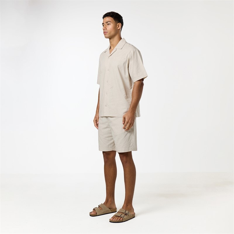 Closure London Mens Linen Shirt Stone - Image 4