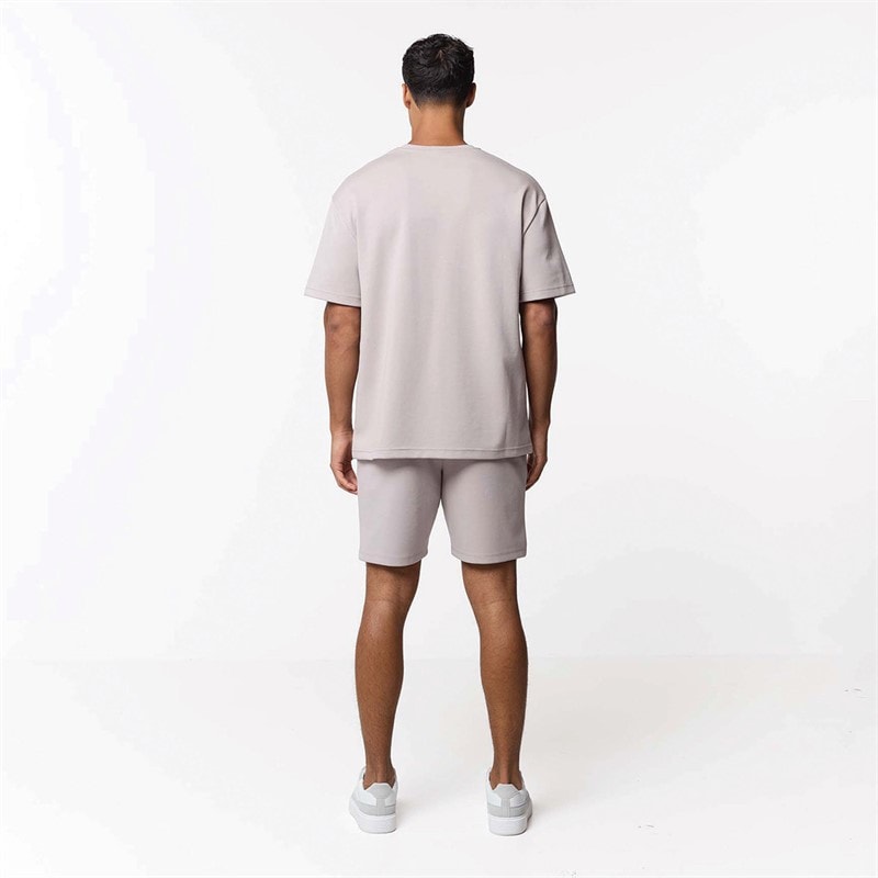 Closure London Mens Relaxed Scuba T-Shirt Stone - Image 2