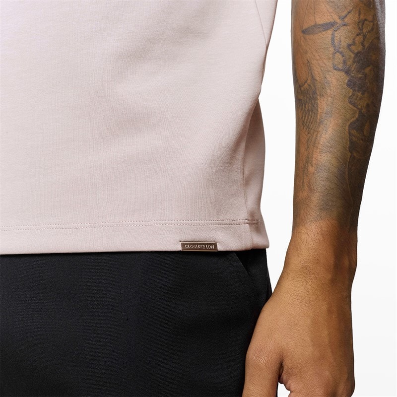 Closure London Mens Relaxed Scuba T-Shirt Stone - Image 3