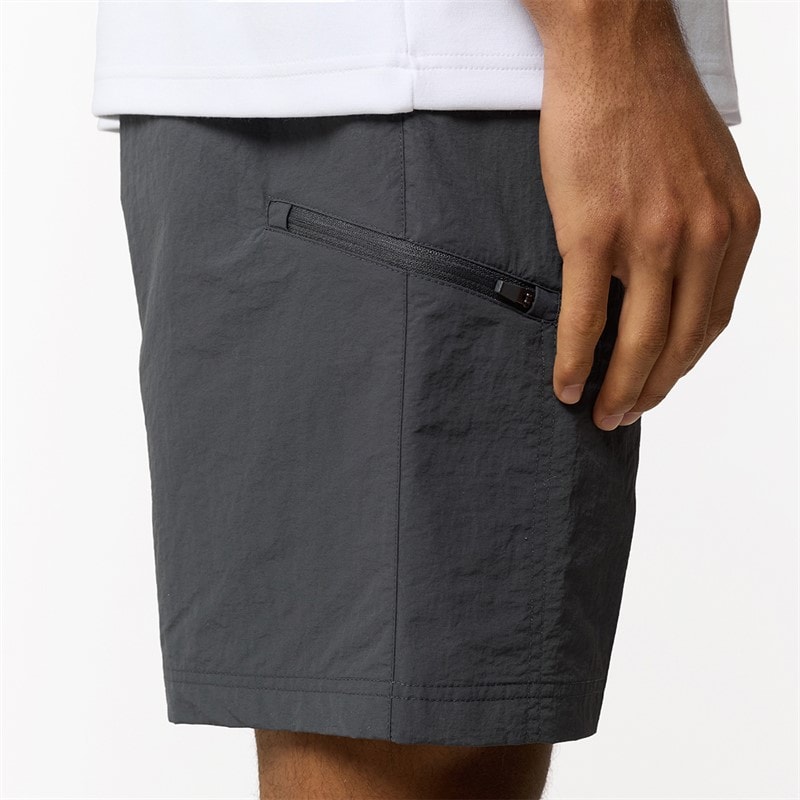 Closure London Mens Zip Tech Pocket Shorts Charcoal - Image 5