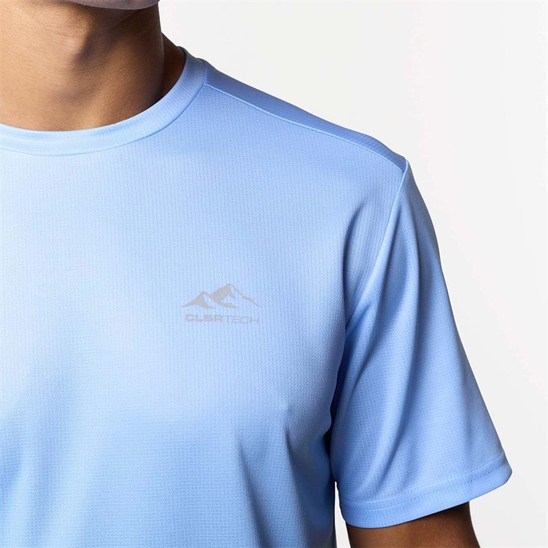Closure London Mens Ombre Poly T-Shirt /Charcoal Blue - Image 3