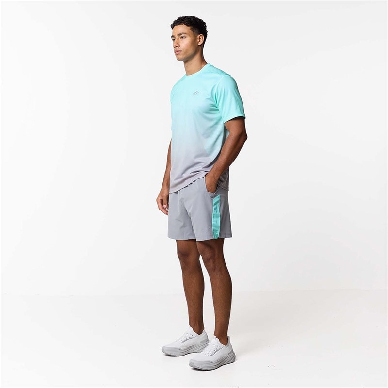 Closure London Mens Gradient Print T-Shirt And Shorts Set Aqua/Ice - Image 2