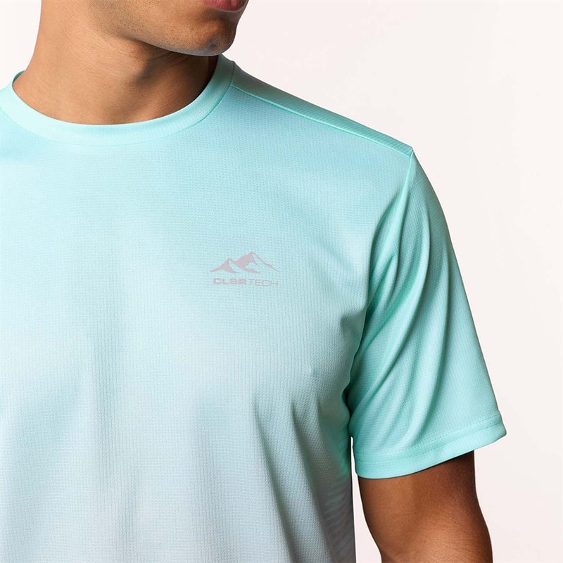 Closure London Mens Gradient Print T-Shirt And Shorts Set Aqua/Ice - Image 4