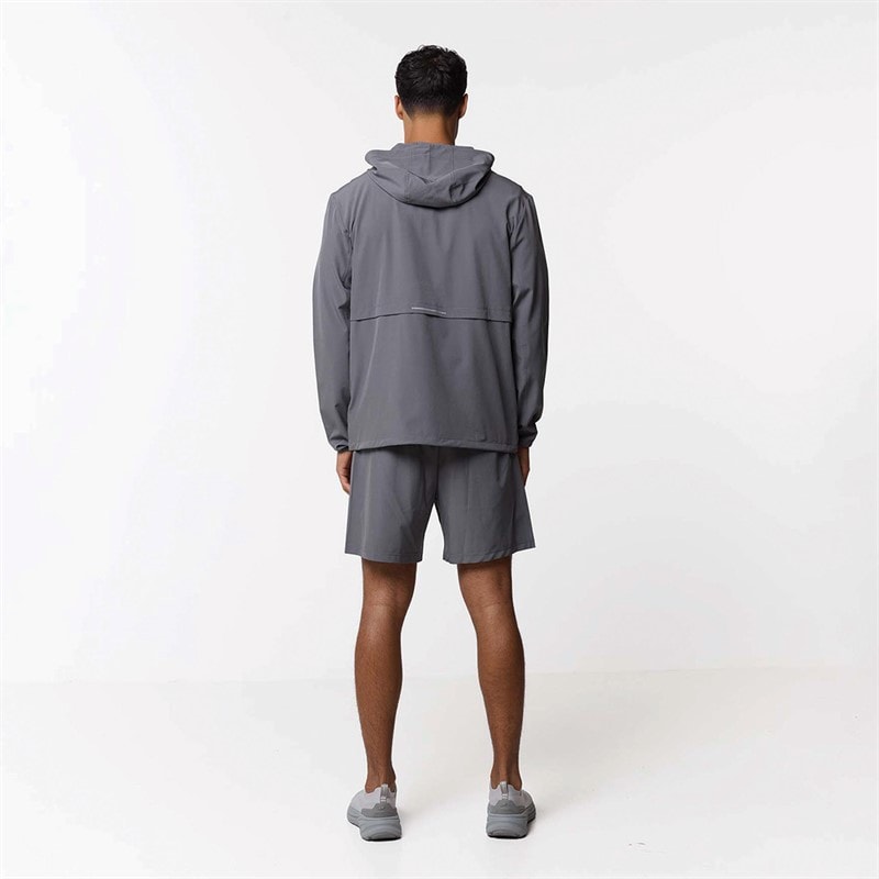 Closure London Mens Contrast Zip Tri Set Charcoal/Peach - Image 2