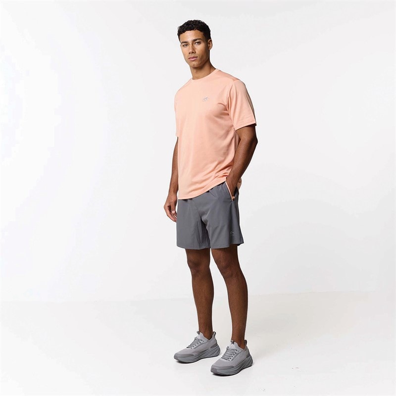 Closure London Mens Contrast Zip Tri Set Charcoal/Peach - Image 3
