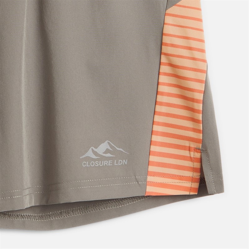 Closure London Boys Gradient Print T-Shirt And Shorts Set Coral/Mid Grey - Image 4