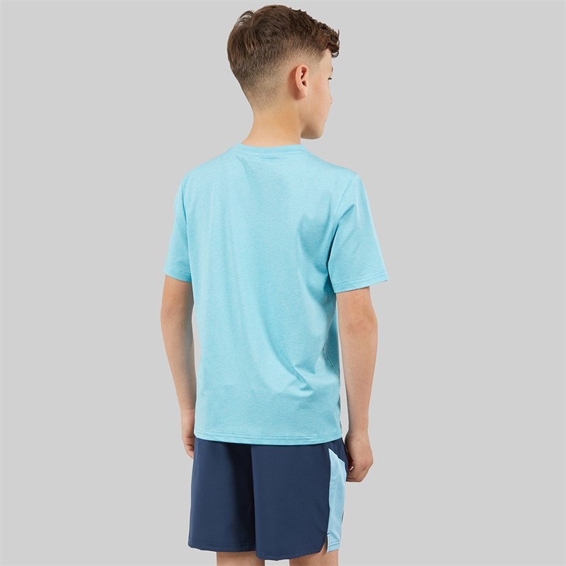 Closure London Boys Space Dye T-Shirt And Shorts Training Set Sky Blue/Navy - Image 2