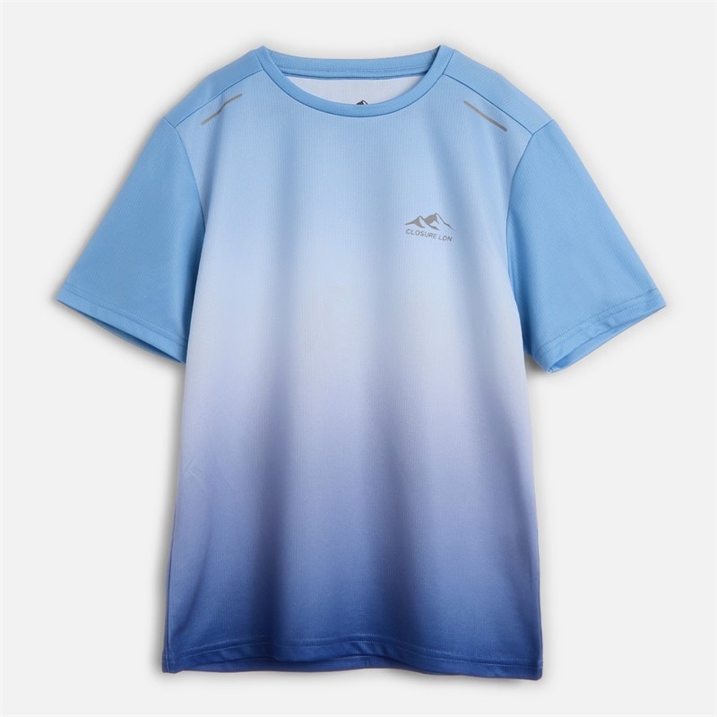 Closure London Boys Ombre T-Shirt And Shorts Set Blue/Graphite - Image 2