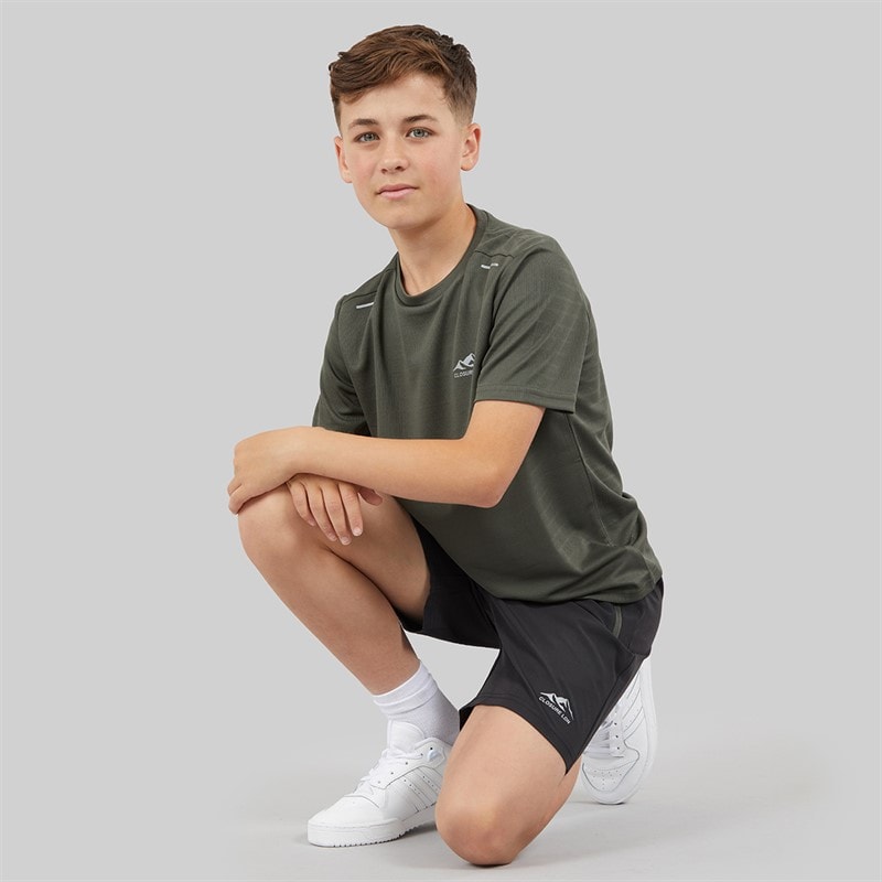 Closure London Boys Training Poly T-Shirt And Shorts Set Khaki/Black - Image 4