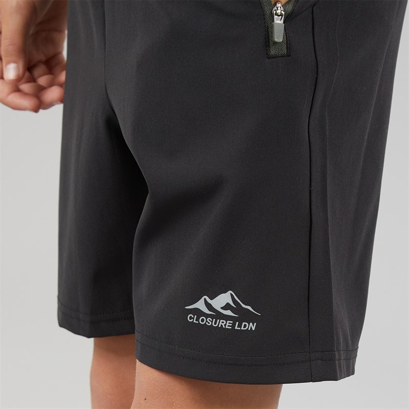 Closure London Boys Training Poly T-Shirt And Shorts Set Khaki/Black - Image 5
