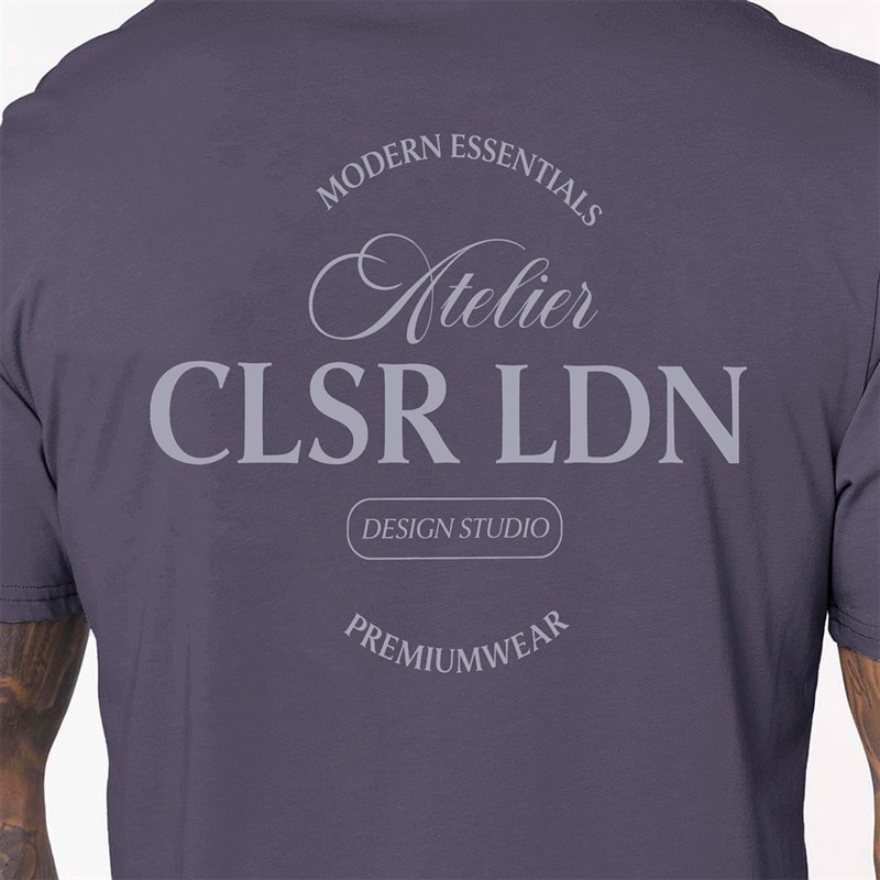 Closure London Mens Atelier Essentials T-Shirt Charcoal - Image 4