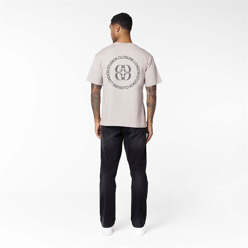 Closure London Mens Emblem T-Shirt Stone - Image 3