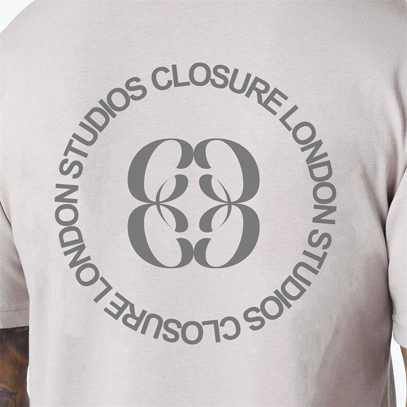 Closure London Mens Emblem T-Shirt Stone - Image 4