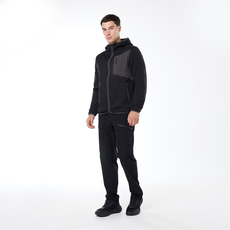 Closure London Mens Tech Knit Zip Through Jacket Black - Image 2