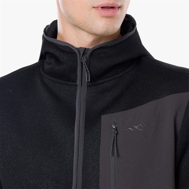 Closure London Mens Tech Knit Zip Through Jacket Black - Image 4