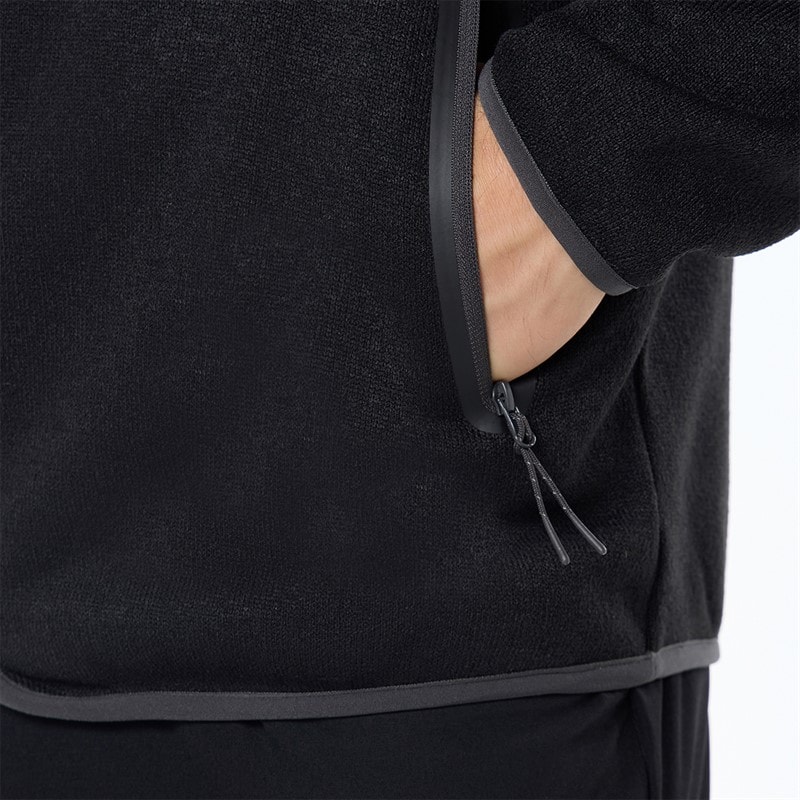 Closure London Mens Tech Knit Zip Through Jacket Black - Image 5
