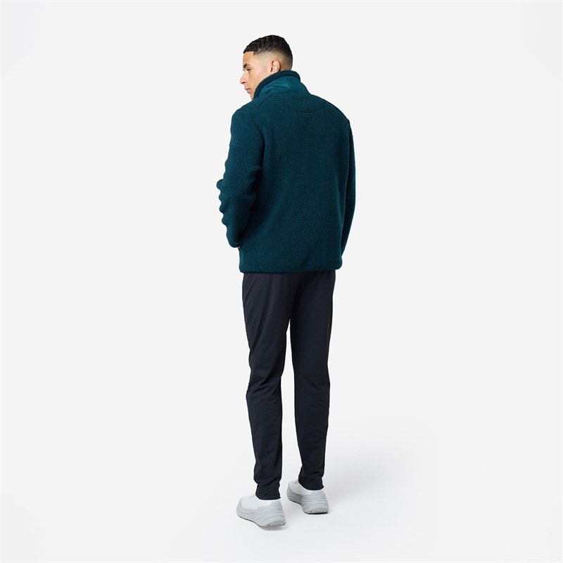 Closure London Mens Borg Mid Layer Coat Teal - Image 3