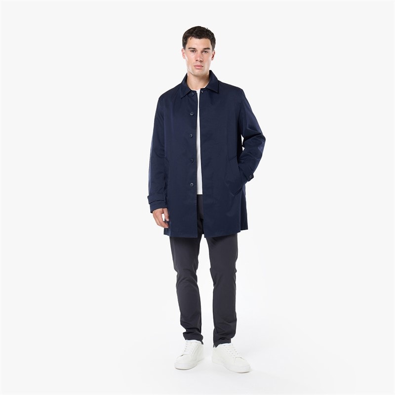 Closure London Mens Smart Mac Coat Navy - Image 2