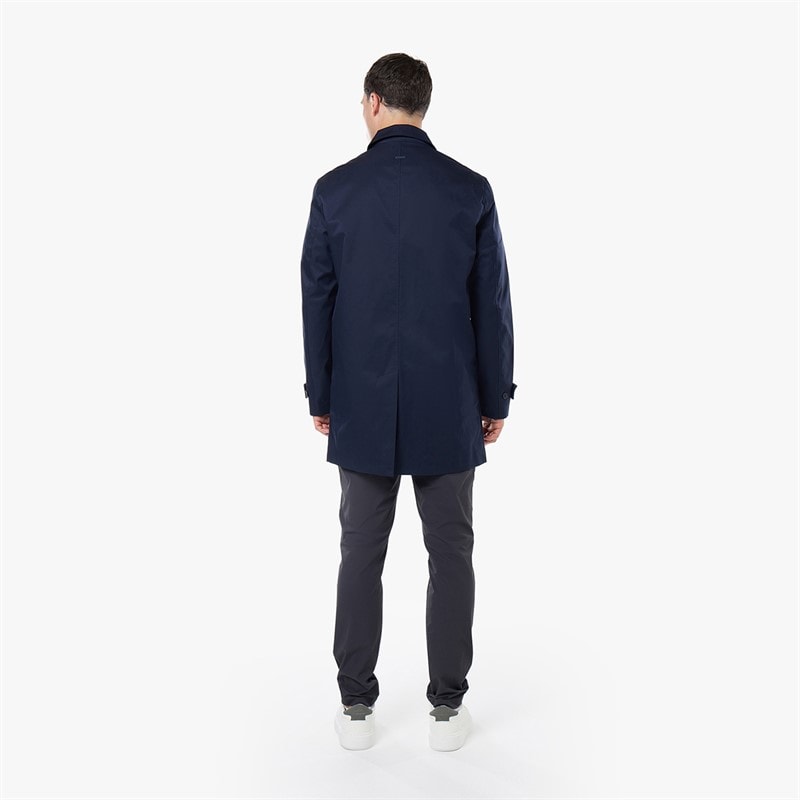 Closure London Mens Smart Mac Coat Navy - Image 3
