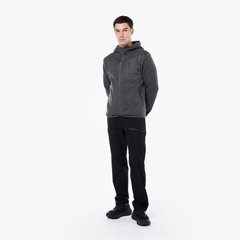 Closure London Mens Tech Knit Zip Through Jacket Slate Grey - Image 2