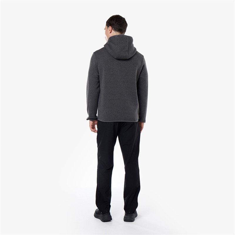 Closure London Mens Tech Knit Zip Through Jacket Slate Grey - Image 3