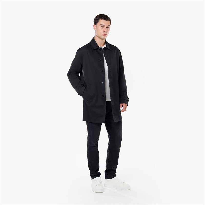 Closure London Mens Smart Mac Coat Black - Image 2