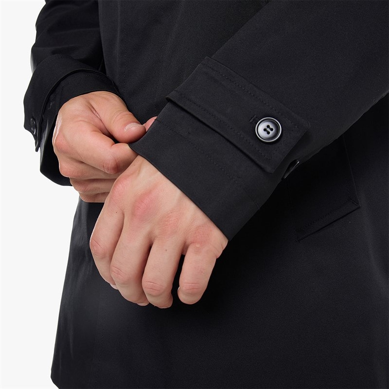 Closure London Mens Smart Mac Coat Black - Image 4