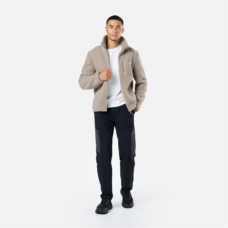 Closure London Mens Borg Mid Layer Coat Fossil - Image 2