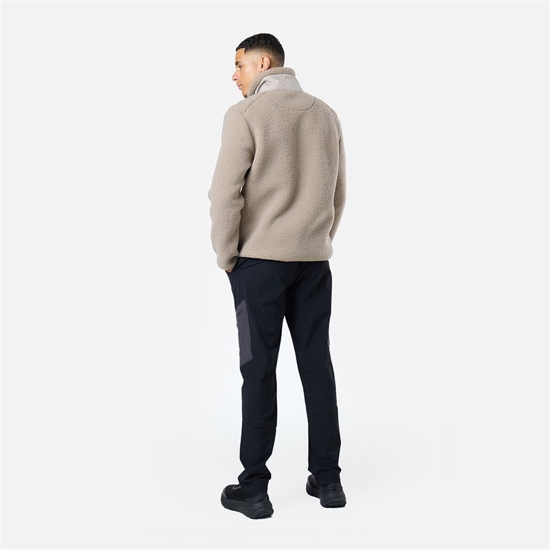 Closure London Mens Borg Mid Layer Coat Fossil - Image 3