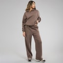 Closure London Womens Core Open Hem Tracksuit Mocha
