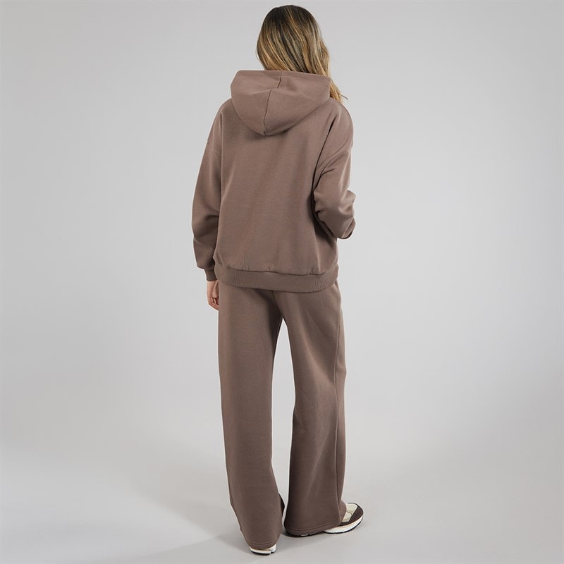 Closure London Womens Core Open Hem Tracksuit Mocha - Image 2