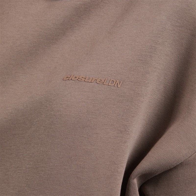 Closure London Womens Core Open Hem Tracksuit Mocha - Image 5