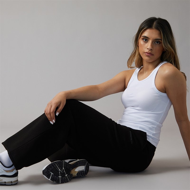 Closure London Womens Core Open Hem Joggers Black - Image 5