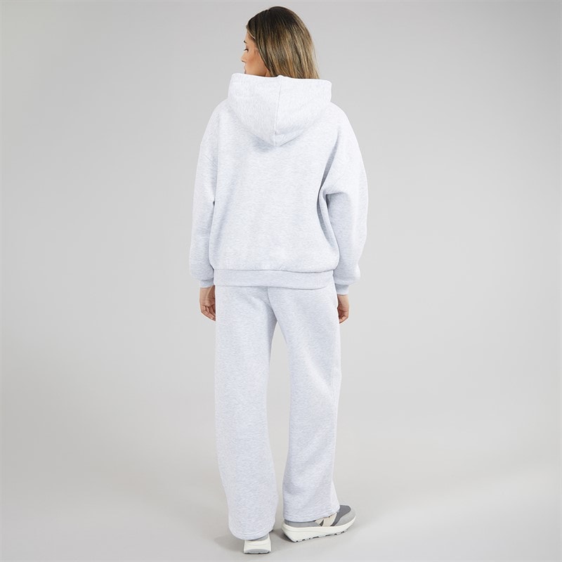 Closure London Womens Core Open Hem Tracksuit Marl/Hot Pink Light Grey - Image 2