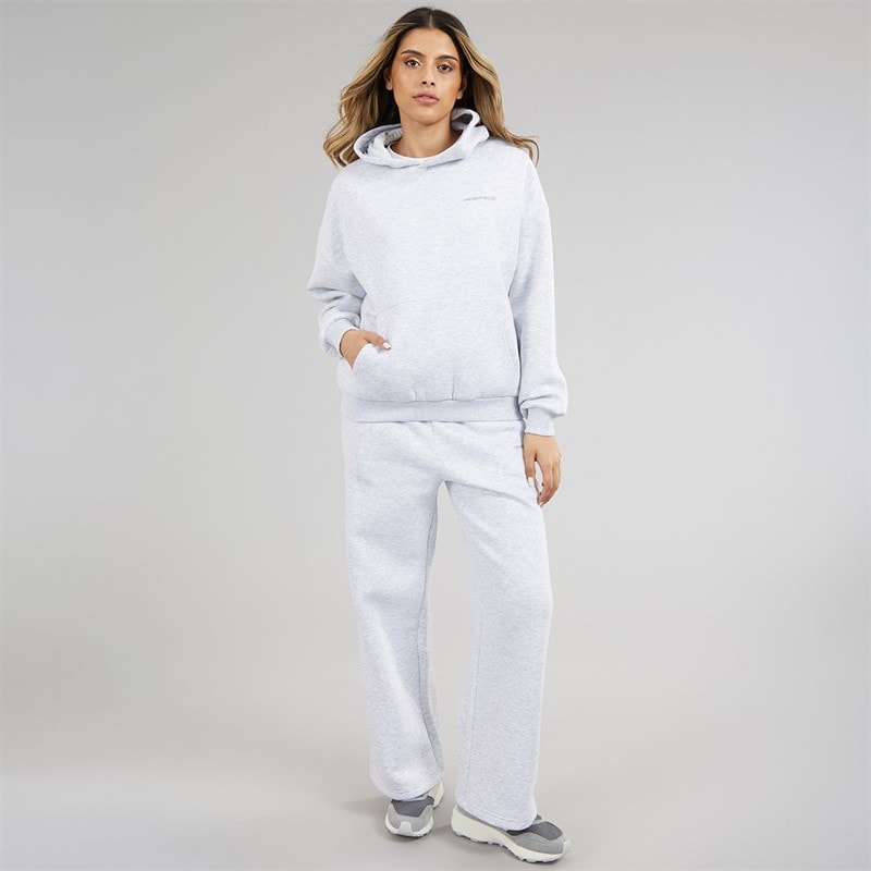 Closure London Womens Core Open Hem Tracksuit Marl/Hot Pink Light Grey - Image 3