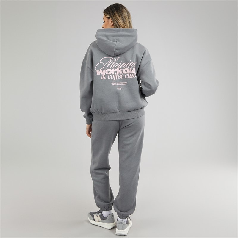 Closure London Womens Workout And Coffee Club Tracksuit Slate Grey - Image 3