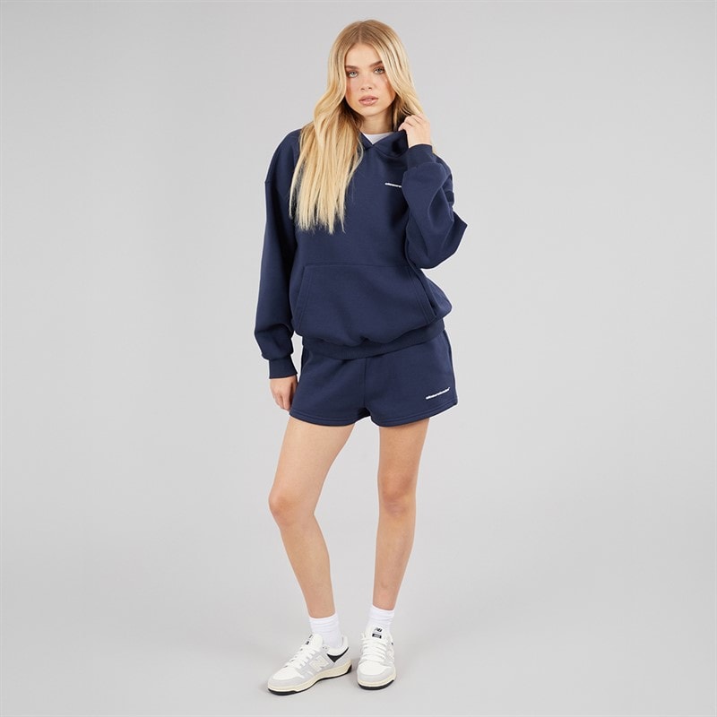 Closure London Womens Hoodie And Shorts Set Navy - Image 4